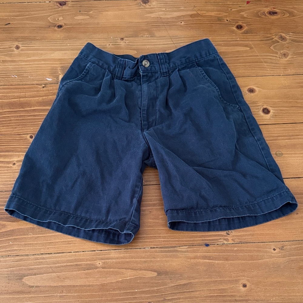 TKS Classics Boys Navy Blue Pleated Chino Shorts Size 10 Cotton School Uniform